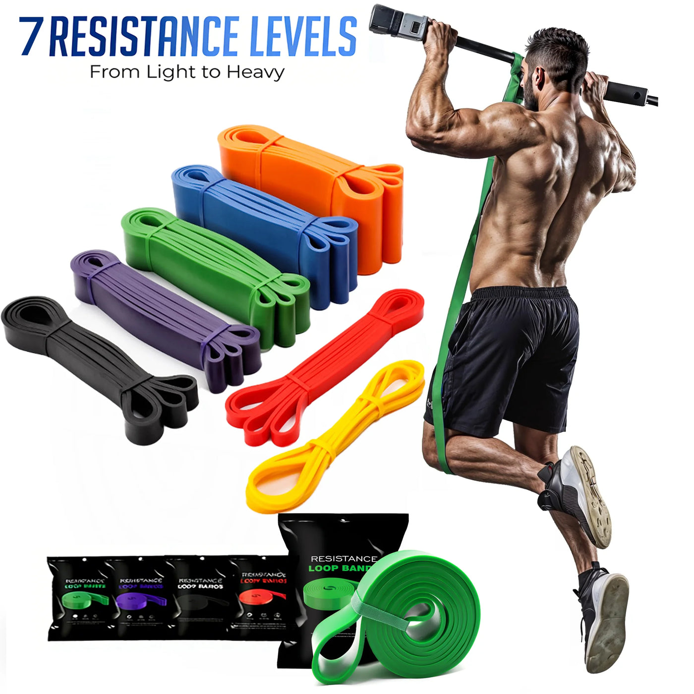Compact AeroFlex Bands packed in a gym bag for travel workouts